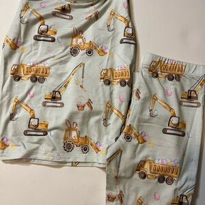 Construction-Themed Bamboo Kids Pajamas